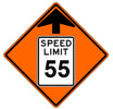 36" Orange Reduced Speed Limit Roll Up Sign