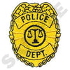 Police Dept Badge Embroidery