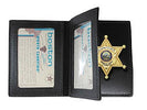 Boston Leather Book Style Badge Case With 2 ID Windows