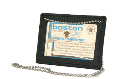 HORIZONTAL NECK CHAIN DOUBLE ID HOLDER