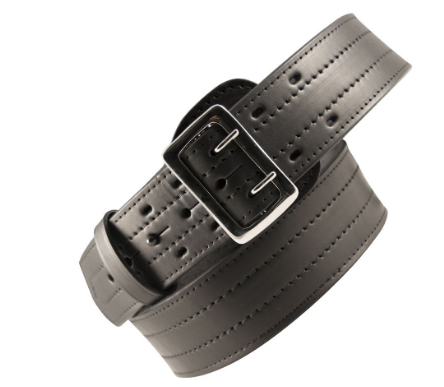 Boston Leather 4-Row Stitched, 2-1/4" Sam Browne Leather Belt