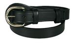 Boston Leather 1-1/4" Off Duty Leather Belt w/ Buckle Protector Flap