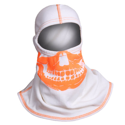 Majestic Apparel Fire Ink Firefighting Hood Orange Skull With Orange Trim