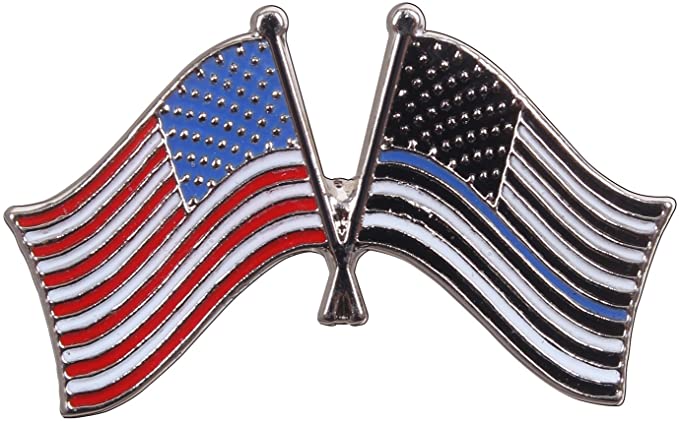 Rothco Thin Blue Line US Flag Pin