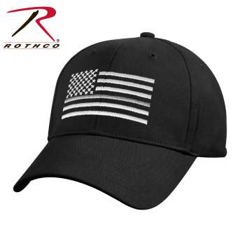 Rothco Thin Silver Line Flag Low Pro Cap