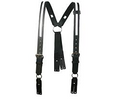 Boston Leather Firefighter's Leather Suspenders w/ Reflective 9175R
