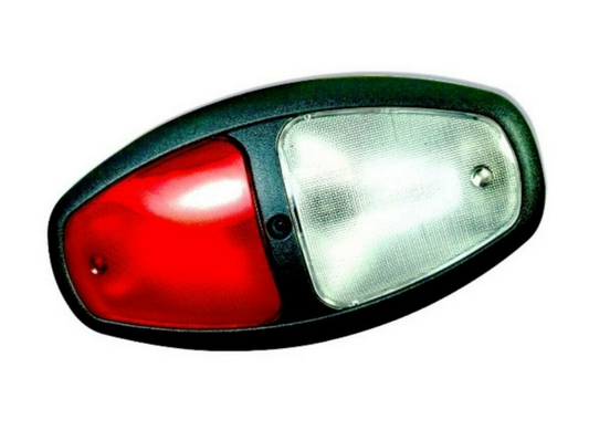 Weldon Red/Clear Interior Lamp, Push Lens