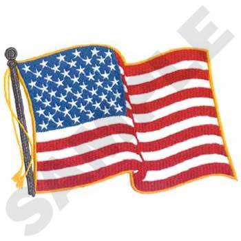 USA Flag Large Embroidery-Back Embroidery