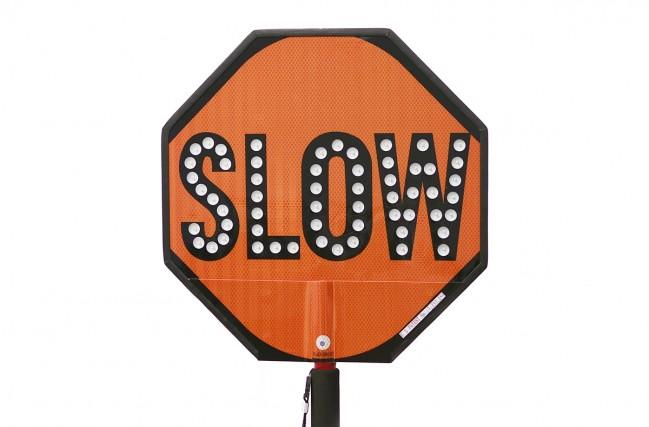 18 inch LED Stop/Slow Sign