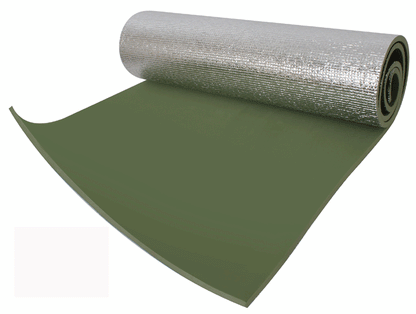 Thermal Reflective Olive Drab Sleeping Pad With Ties