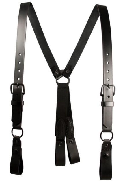 Boston Leather - Leather Police Suspenders