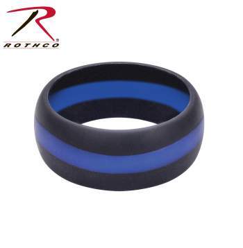 Rothco Thin Blue Line Silicone Ring