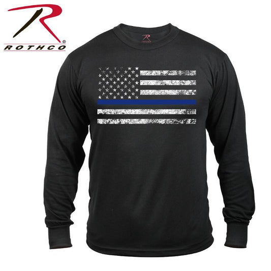 Rothco Long Sleeve Thin Blue Line T-Shirt