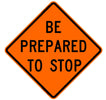 36" Orange Traffic Safety Roll Up Sign