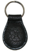 Boston Leather Textured Bison Leather Tear Drop Key Fob