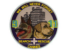 9/11 We Will Never Forget Search Rescue Canines Sticker