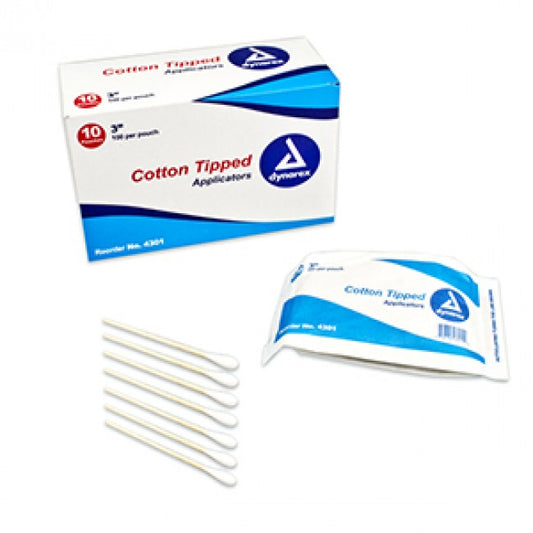 Case of Cotton Tipped Applicators 100/Pack, 10Pk/case