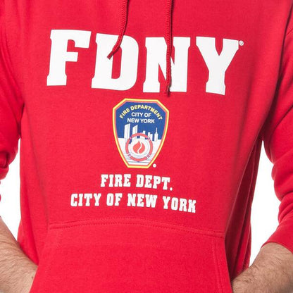 Official FDNY Hoodie Red Sweatshirt