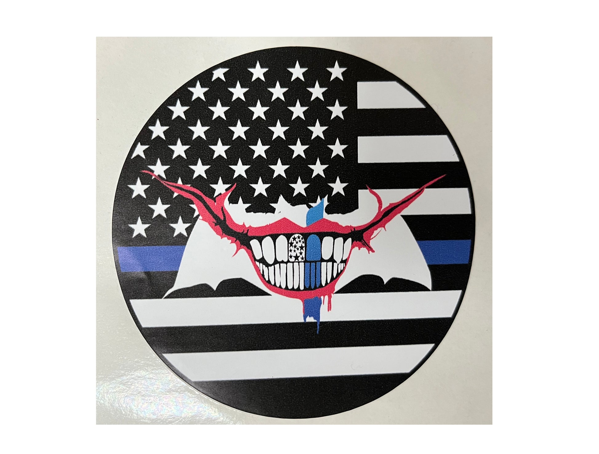 Thin Blue Line Scarface Sticker