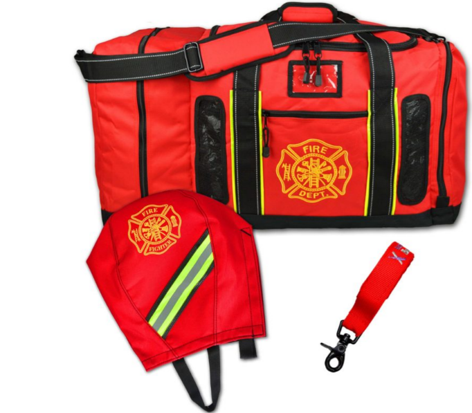 Quad Vent Firefighter Turnout Gear Bag w/Helmet Compartment