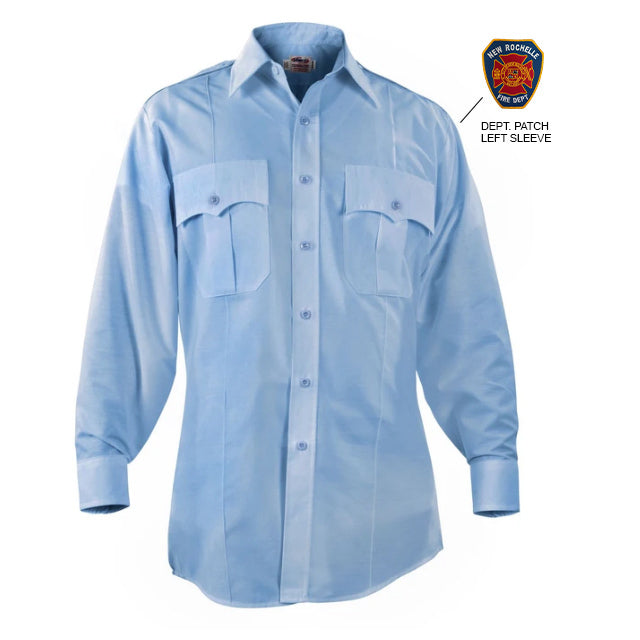 New Rochelle Elbeco Men's Paragon Plus Long Sleeve Poplin Shirt