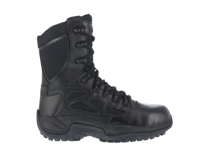 Reebok Rapid Response 8" Stealth Boot With Side Zipper