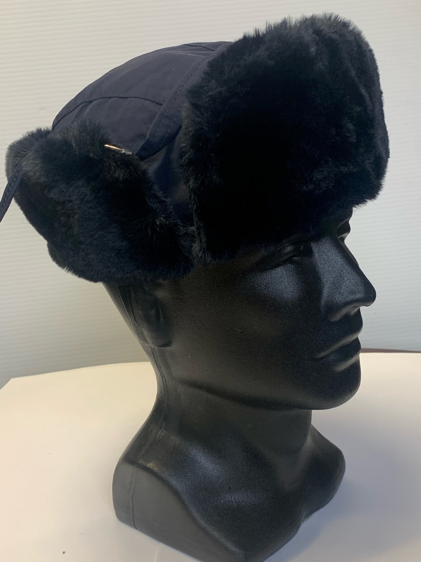 Taslon Faux Fur Trooper Cap Navy Blue