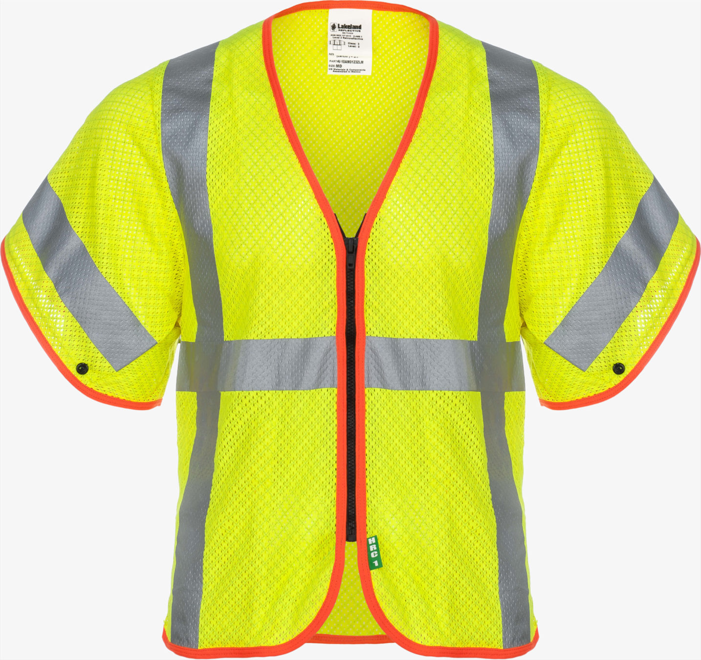 Class 3 FR Static Dissipative Mesh Vest with Orange Modacrylic Binding by Lakeland Industries