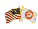 American Flag Firefighter Pin