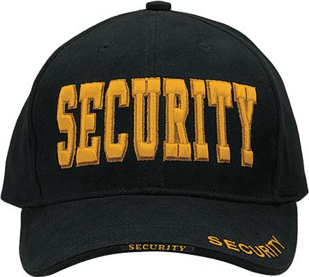 Security Baseball Style Cap in Gold