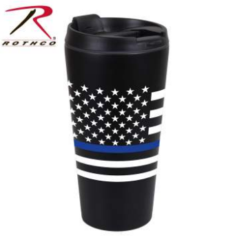 Rothco Thin Blue Line Flag Travel Mug