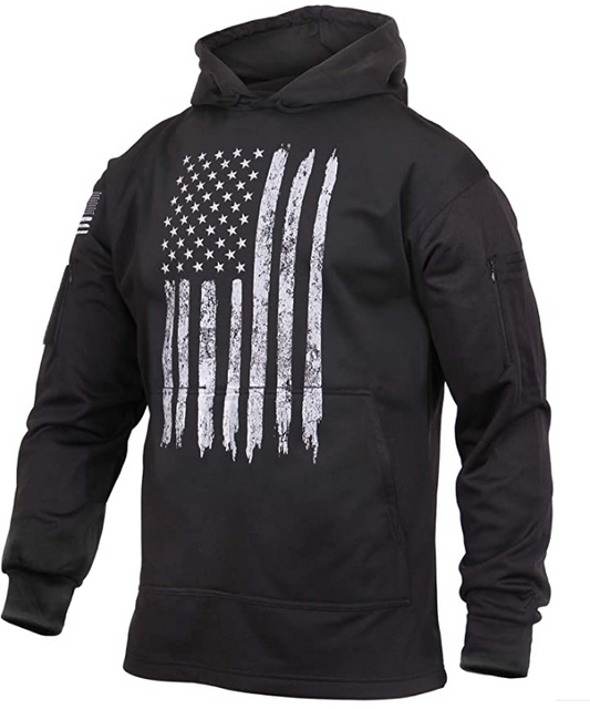 Rothco Distressed US Flag Concealed Carry Hooded Sweatshirt