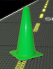 18" Lime Road Cone