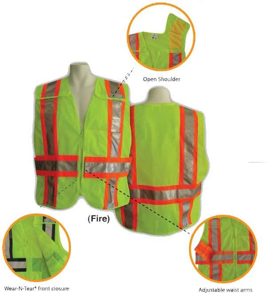 Class 2 Breakaway Vests ANSI 207-2006 Fire/Rescue