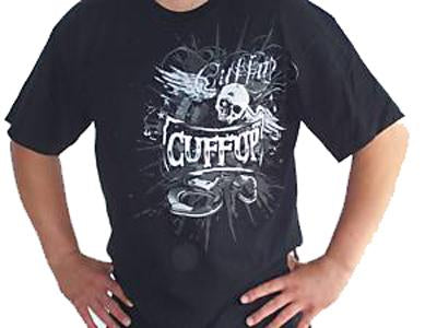 Winged Skull Head CuffUp Shirt