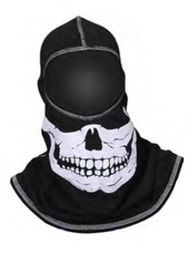 Majestic Apparel Fire Ink Firefighting Hood White Skull White Trim