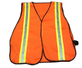 Orange Safety Vest with Contrasting Stripe