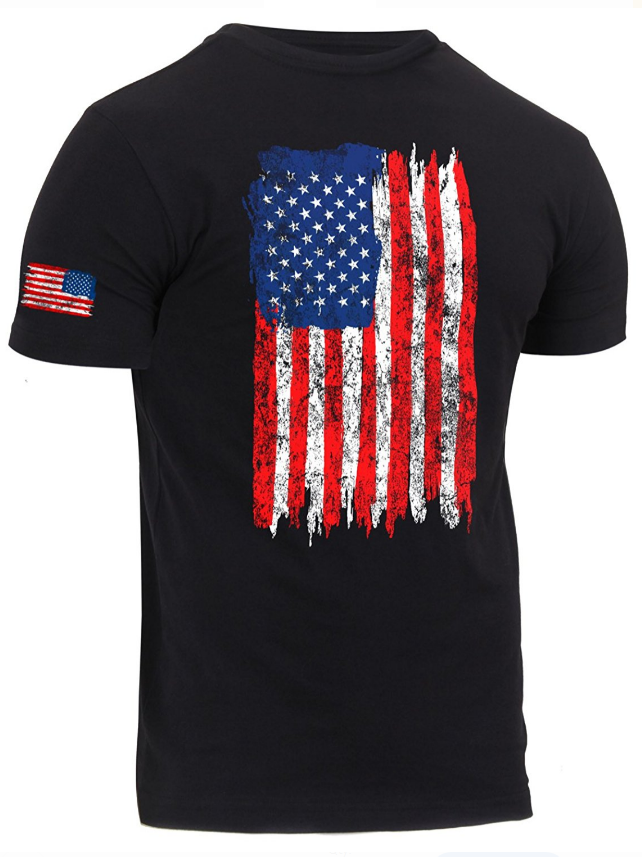 Rothco Distressed US Flag Athletic Fit T-Shirt