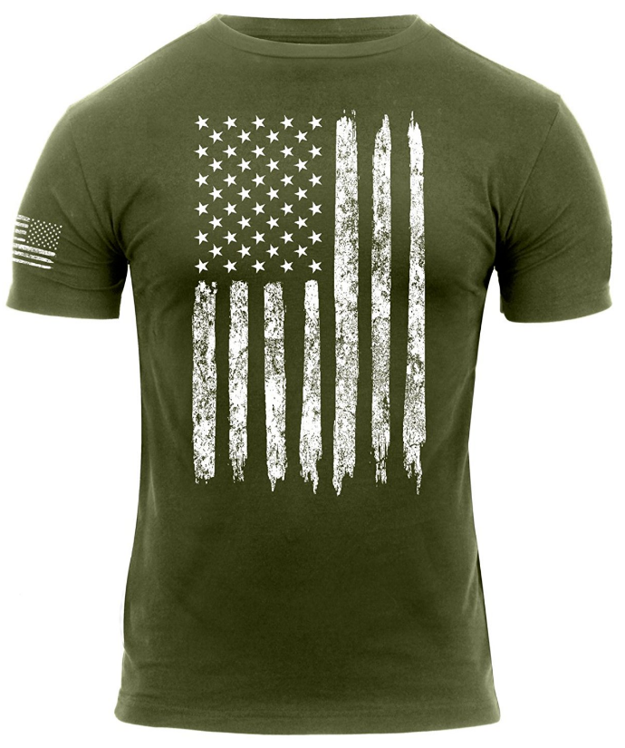 Rothco Distressed US Flag Athletic Fit T-Shirt