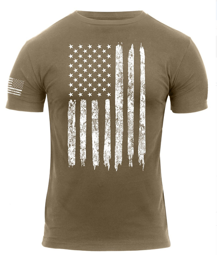 Rothco Distressed US Flag Athletic Fit T-Shirt