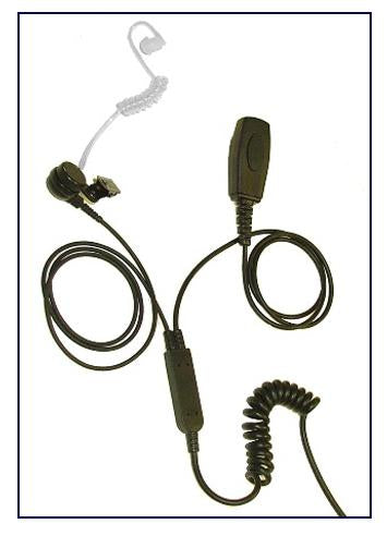 2-Wire Surveillance Earpiece with PTT Microphone 