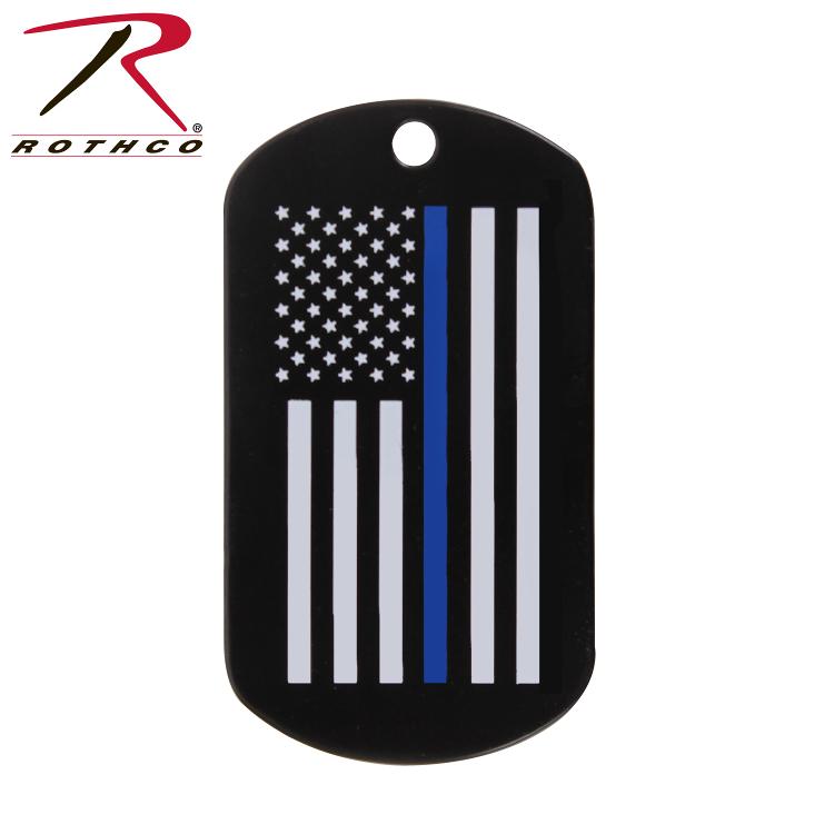 Rothco Thin Blue Line Dog Tag