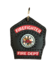 Firefighter Key Chain Shield in Black