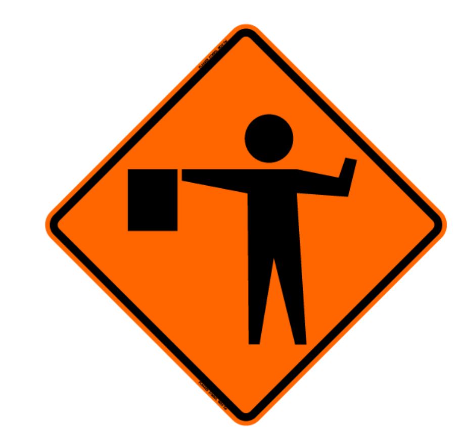 36" DOT Orange Portable Traffic Signs