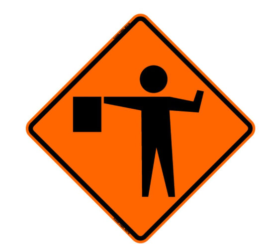 36" Orange Traffic Symbol Roll Up Sign