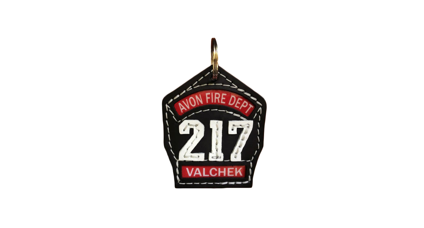 Custom Firefighter Key Chain Helmet Shield