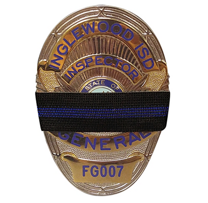 Blue Line Badge Mourning Band, Pack of 10