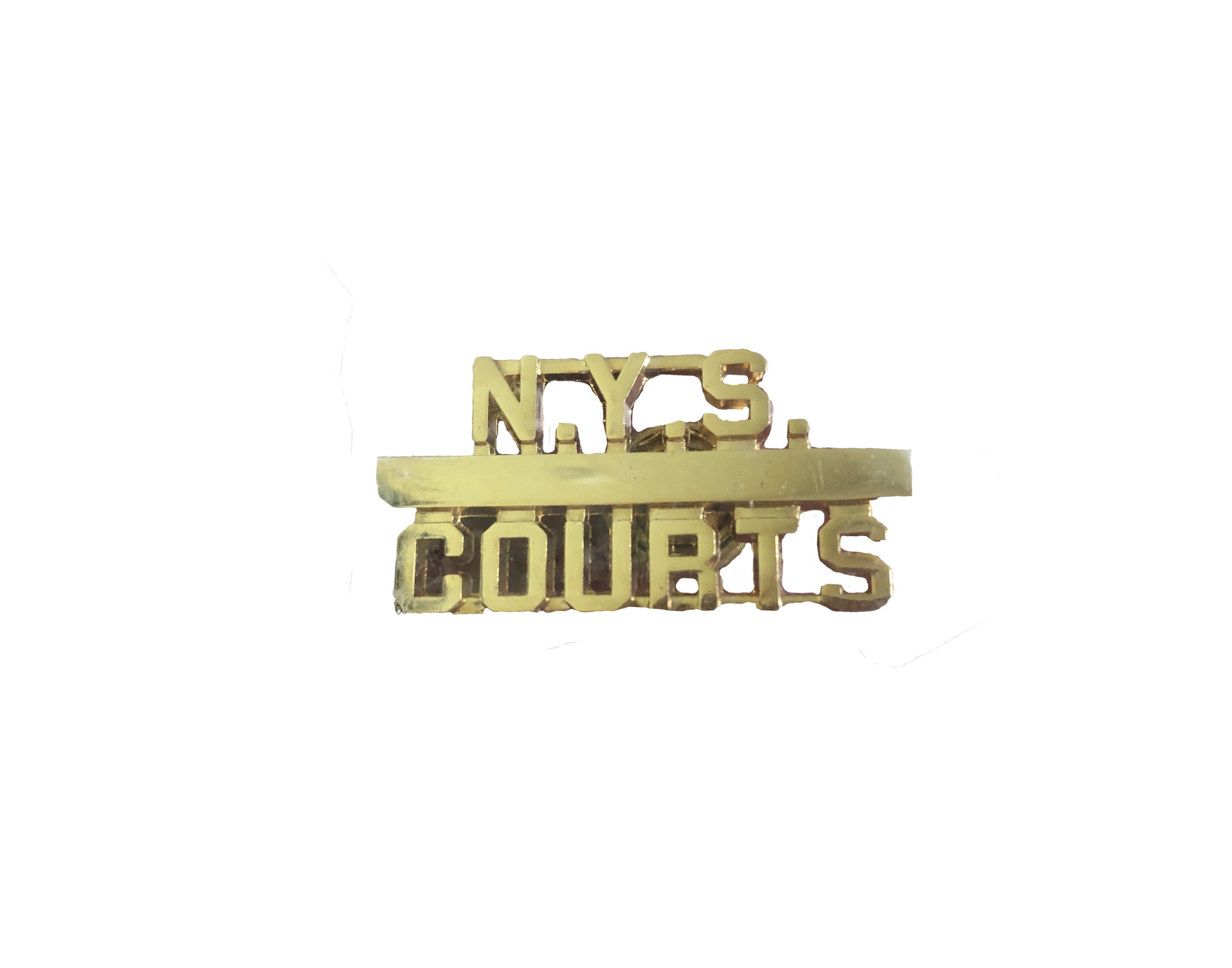 Pair of NYS Courts Collar Brass