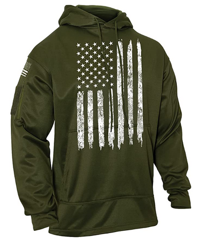 Rothco Distressed US Flag Concealed Carry Hooded Sweatshirt