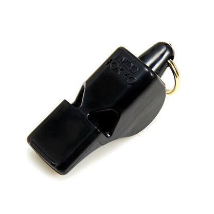 Fox 40 MINI Whistle with Lanyard Referee-Coach Safety Alert Black 9803-0008